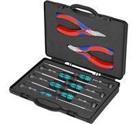 Knipex Jeu de pinces électroniques avec outils pour travaux sur composants électroniques 00 20 18