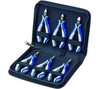 Knipex Jeu de pinces électroniques avec outils pour travaux sur composants électroniques 6 pièces 215 mm, 00 20 16 P