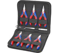 Knipex Jeu de pinces électroniques avec outils pour travaux sur composants électroniques 7 outils 215 mm, 00 20 16