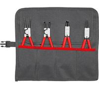 Knipex Jeu de pinces pour circlips 00 19 56 – 4 pièces, intérieurs & extérieurs 19–60 mm