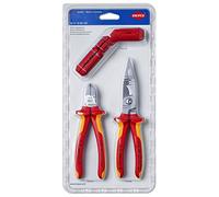 Knipex Jeu pour installations électriques 1 x 13 86 200, 1 x 16 95 01 SB, 1 x 70 06 160 en blister, 00 31 30 BK V01