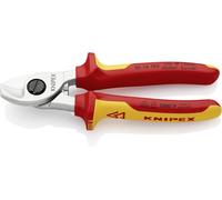 Knipex Kabelschere 165mm Griff VDE-isoliert Knipex 95 16 165 Pince coupe-câbles VDE Adapté pour (technique disolation) câbles en alu et en cuivre, à 1 ou