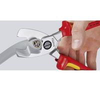 Knipex Kabelschere mit Doppelschneide 200mm, verchromt 95 16 200 Pince coupe-câbles VDE Adapté pour (technique disolation) câbles en alu et en cuivre, à 1 ou