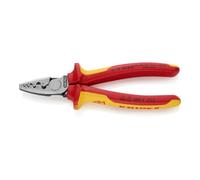 Knipex Pince à sertir pour embouts de câble 97 78 180 SB – gaines bi‑matière, VDE, 180 mm