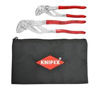 KNIPEX Lot de 2 pinces et clés à molette avec pochette de rangement Rouge