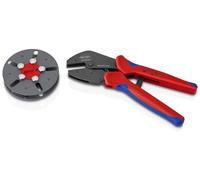 KNIPEX MultiCrimp Pince à sertir avec porte-matrices, 97 33 LE | Interchangeables, vide avec poignées multimatières 250 mm