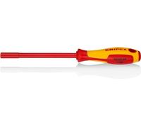 KNIPEX Clé à douilles avec poignée de tournevis isolées par gaines bi-matière, certifiées VDE 232 mm, 98 03 04
