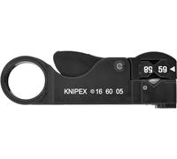 KNIPEX Outil à dénuder pour câbles coaxiaux en blister 105 mm, 16 60 05 SB
