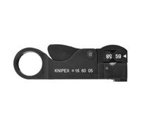 KNIPEX Outil à dénuder pour câbles coaxiaux en blister 105 mm, 16 60 05 SB
