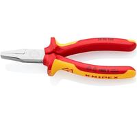 Knipex Pince à becs plats 20 06 160 – chromée, gaines bi-matière, certifiée VDE 160 mm