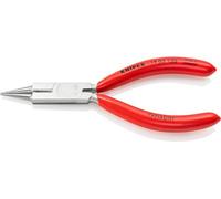 Knipex Pince à becs ronds avec tranchant (Pince d'orfèvre) chromée, gainées en plastique 130 mm 19 03 130