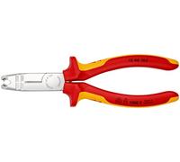 KNIPEX Pince à dégainer sur carte LS chromée isolées par, 13 46 165 SB | Gaines bi-matière, certifiées VDE 165 mm