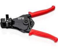 KNIPEX Pince à dénuder avec couteaux de forme noire laquée, 12 21 180 | Gainées en plastique 180 mm