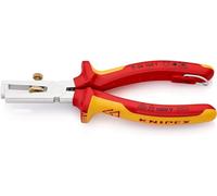 Knipex Pince à dénuder Avec ressort d'ouverture, universel chromée, homologuées VDE ; avec œillet de fixation intégré pour fixation d'un dispositif antichute 160 mm 11 06 160 T