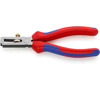 Knipex Pince à dénuder Avec ressort d'ouverture, universel noire atramentisée, avec gaines bi-matière 160 mm (carte LS/blister) 11 02 160 SB
