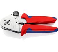 Knipex Pince à sertir à quatre points pour contacts tournés chromée, avec gaines bi-matière 180 mm 97 52 63
