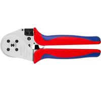 KNIPEX Pince à sertir à quatre points pour contacts tournés chromée avec poignées multimatières 230 mm, 97 52 65