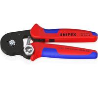 KNIPEX Pince à sertir auto-ajustable pour embouts de câble, 97 53 14 SB | Avec accès latéral en blister avec poignées multimatières 180 mm