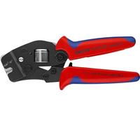 Knipex Pince à sertir auto-ajustable pour embouts de câble introduction frontale brunie, avec gaines bi-matière 190 mm (carte LS/blister) 97 53 08 SB