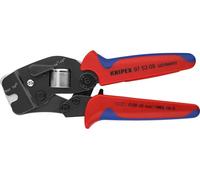 KNIPEX Pince à sertir auto-ajustable pour embouts de câble introduction frontale en blister avec poignées multimatières 190 mm, 97 53 09 SB