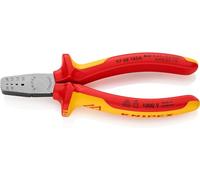 Knipex Pince à sertir 97 68 145 A – pour embouts isolés bi-matière – 145 mm – certifiées VDE