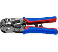 Knipex Pince à sertir pour fiches Western RJ45 brunie, avec gaines bi-matière 191 mm 97 51 13