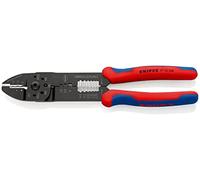 KNIPEX Pince à sertir sur carte LS noire laquée avec poignées multimatières 240 mm, 97 22 240 SB