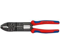 KNIPEX Pince à sertir sur carte LS noire laquée avec poignées multimatières 240 mm, 97 32 240 SB