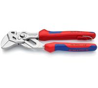 Knipex Pince-clé pince et clé à la fois chromée, avec gaines bi-matière, avec œillet intégré pour fixation d’un dispositif antichute 180 mm 86 05 180 T
