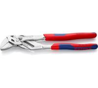 KNIPEX Pince-clé pince et clé à la fois sur carte LS chromée, 86 05 250 SB | Avec poignées multimatières 250 mm