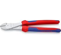 Knipex Pince coupante de côté à forte démultiplication chromée, avec gaines bi-matière 250 mm 74 05 250