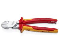 Knipex KNIPEX Pince coupante diagonale à forte démultiplication, chromée Isolation VDE, avec œillet de fixation, Longueur totale: 200 mm Quantité:1