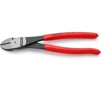 Knipex Pince coupante de côté à forte démultiplication noire atramentisée, gainées en plastique 200 mm 74 21 200