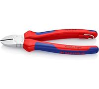 Knipex Pince coupante de côté chromée, avec gaines bi-matière, avec œillet intégré pour fixation d’un dispositif antichute 180 mm 70 05 180 T