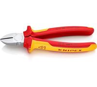 Knipex Pince coupante de côté chromée, isolées par gaines bi-matière, certifiées VDE 180 mm (carte LS/blister) 70 06 180 SB