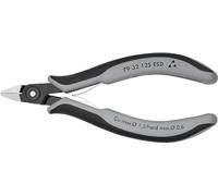 Knipex Pince coupante de côté de précision pour l’électronique ESD brunie, avec gaines bi-matière 125 mm 79 32 125 ESD