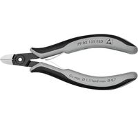 Knipex Pince coupante de côté de précision pour l’électronique ESD brunie, avec gaines bi-matière 125 mm 79 02 125 ESD
