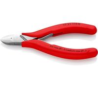 KNIPEX Pince coupante de côté pour l'électronique avec charnière entrepassée avec gaines en plastique antidérapantes 115 mm, 77 21 115 N