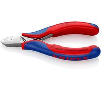 KNIPEX Pince coupante de côté pour l'électronique avec charnière entrepassée sur carte LS avec poignées multimatières 115 mm, 77 22 115 SB