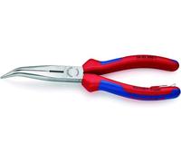 Knipex Pince demi-ronde avec tranchant (pince bec de cigogne) noire atramentisée, avec gaines bi-matière, avec œillet intégré pour fixation d’un dispositif antichute 200 mm 26 22 200 T