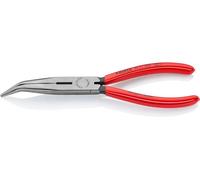 Knipex Pince demi-ronde avec tranchant (pince bec de cigogne) noire atramentisée, gainées en plastique 200 mm (carte LS/blister) 26 21 200 SB