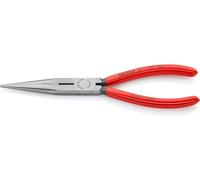 Knipex Pince demi-ronde avec tranchant (pince bec de cigogne) noire atramentisée, gainées en plastique 200 mm (carte LS/blister) 26 11 200 SB