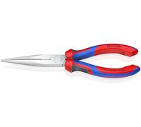 KNIPEX Pince demi-ronde avec tranchant (pince bec de cigogne) sur carte LS chromée avec poignées comfortables 200 mm, 26 15 200 SB