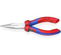 Knipex Pince demi-ronde avec tranchant (pince radio) chromée, avec gaines bi-matière 160 mm 25 05 160
