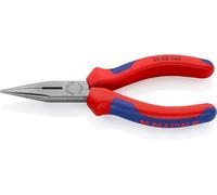 Knipex Pince demi-ronde avec tranchant (pince radio) noire atramentisée, avec gaines bi-matière 140 mm 25 02 140