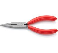 Knipex Pince demi-ronde avec tranchant (pince radio) noire atramentisée, gainées en plastique 140 mm 25 01 140