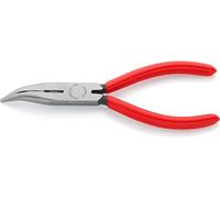 Knipex Pince demi-ronde avec tranchant (pince radio) noire atramentisée, gainées en plastique 160 mm (carte LS/blister) 25 21 160 SB