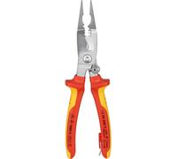 Knipex Pince pour installations électriques chromée, isolées avec gaines bi-matière, homologuées VDE ; avec œillet de fixation isolé intégré pour fixation d'un dispositif antichute 200 mm 13 96 200 T