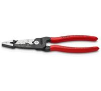 KNIPEX Pince électrique 5 en 1 modèle métrique sur carte LS gainées en plastique 200 mm, 13 71 200 ME SB