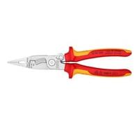 Knipex Pince pour installations électriques, 1000V, ressort d'ouverture, pour couper les câbles, dénuder, sertir les embouts, saisir, plier, 13 96 200